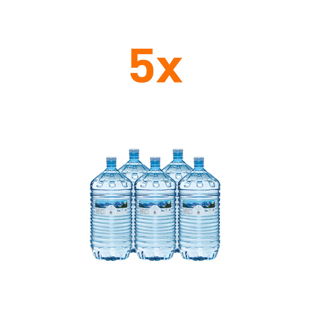 5x-18 L bronwater flessen-water